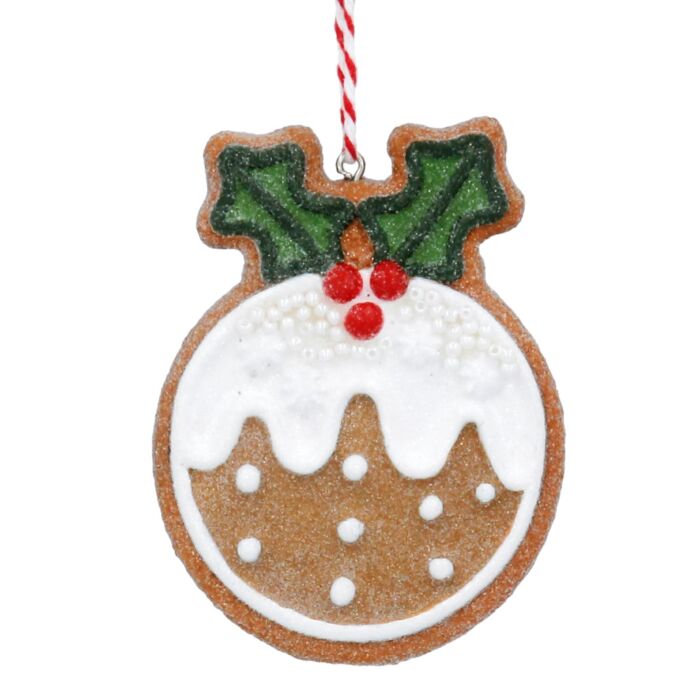 Gisela Graham - Gingerbread Christmas Pudding Resin Dec